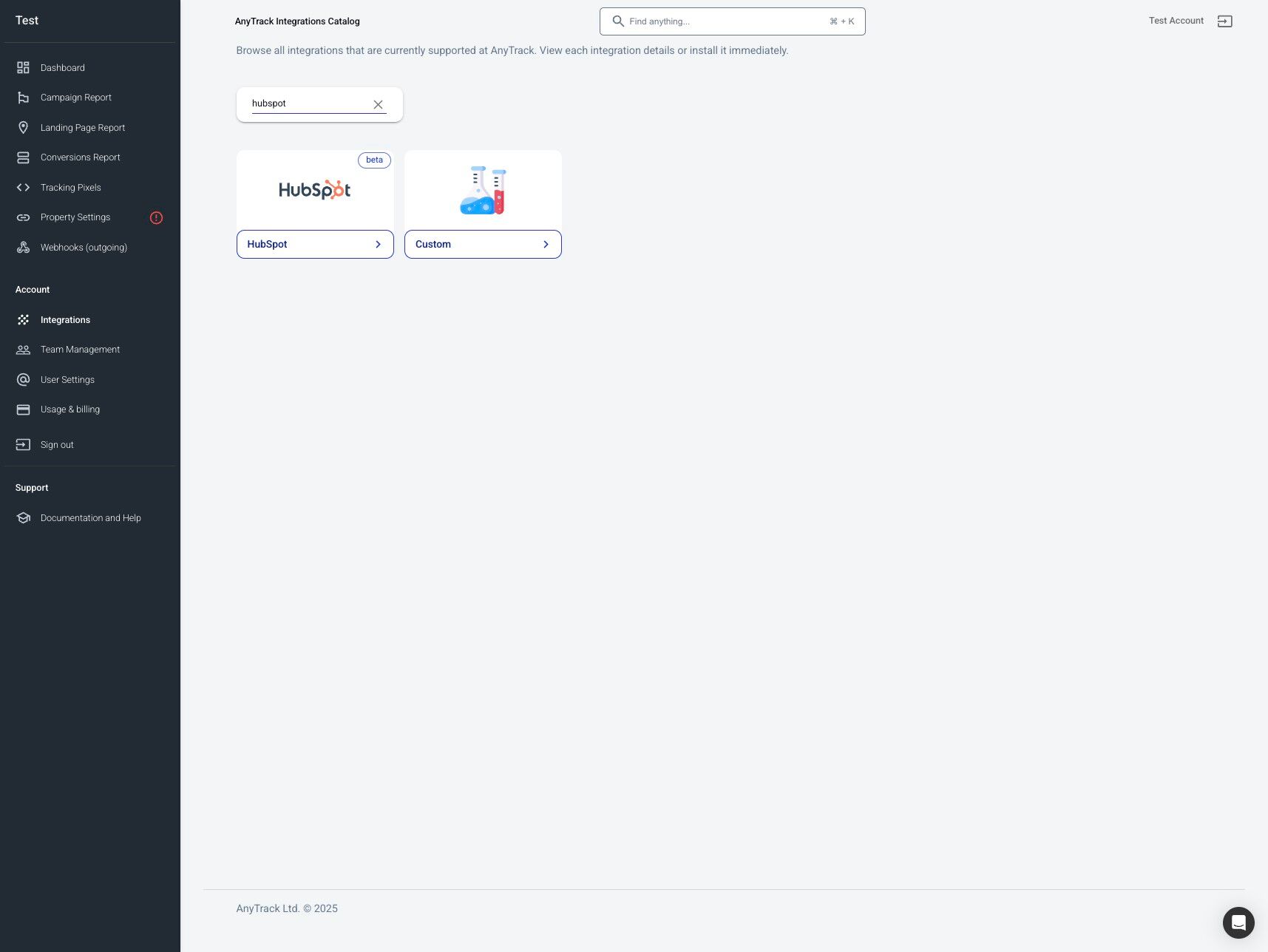 Search and Select HubSpot Integration – Step 2