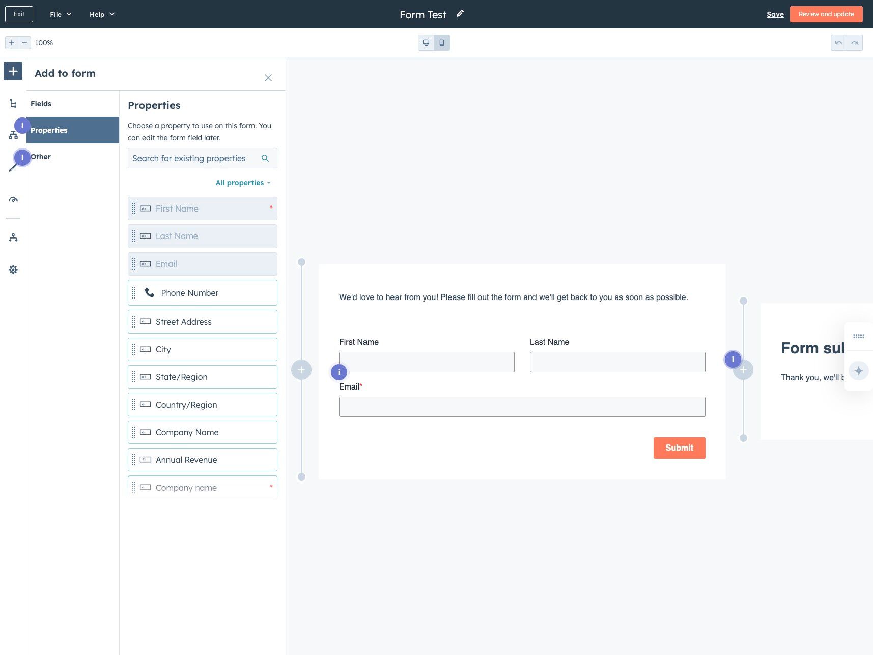 Edit HubSpot Form – Step 9