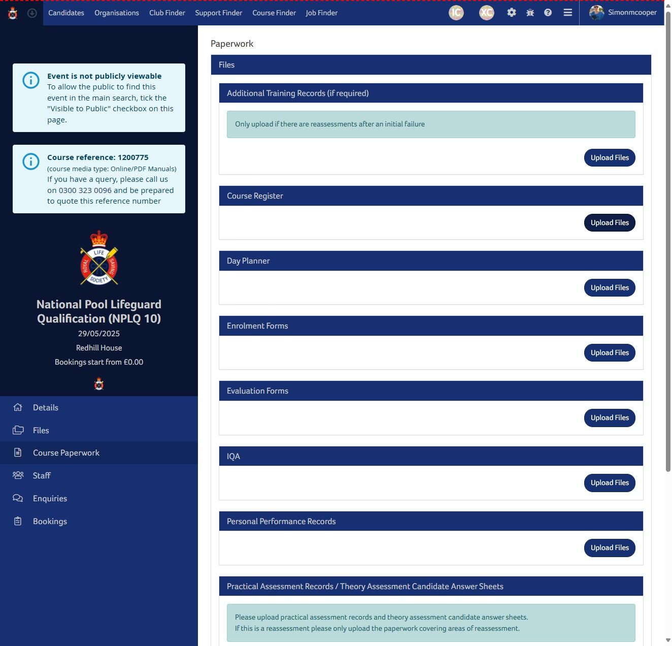 How To Upload Course Paperwork to Courses/Assessments