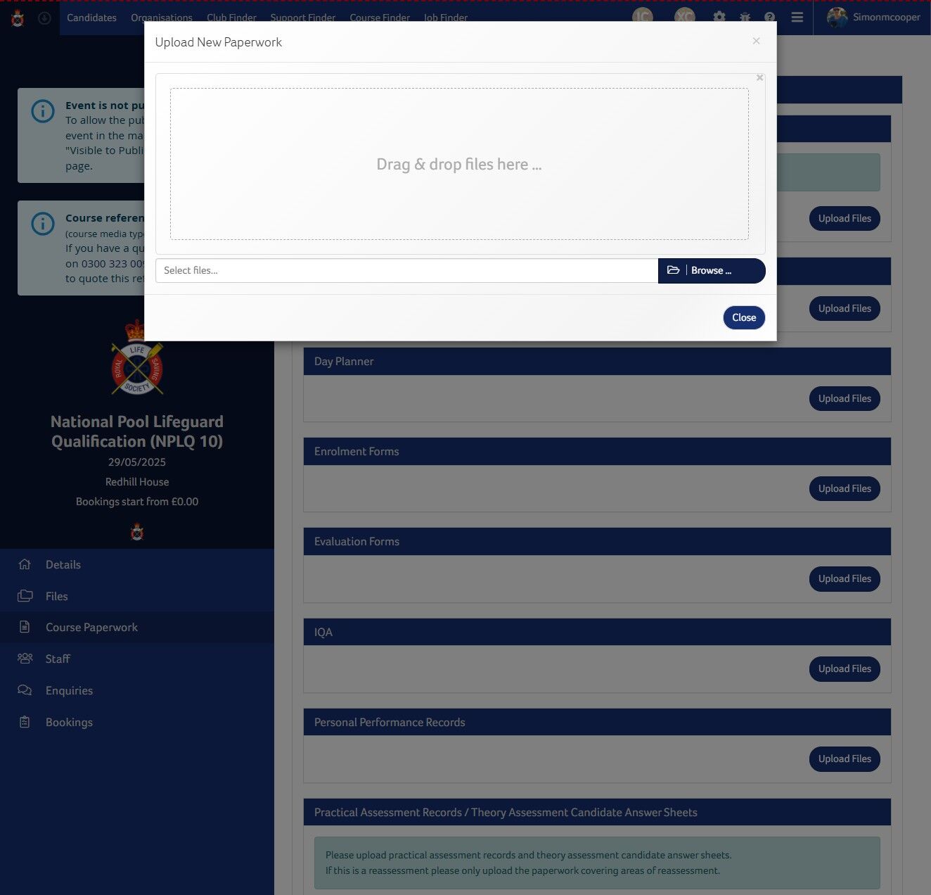 How To Upload Course Paperwork to Courses/Assessments