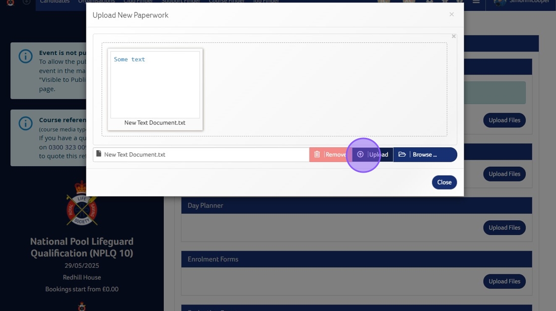 How To Upload Course Paperwork to Courses/Assessments
