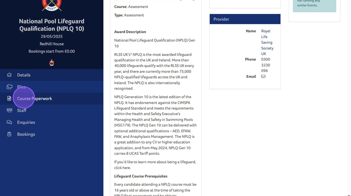 How To Upload Course Paperwork to Courses/Assessments