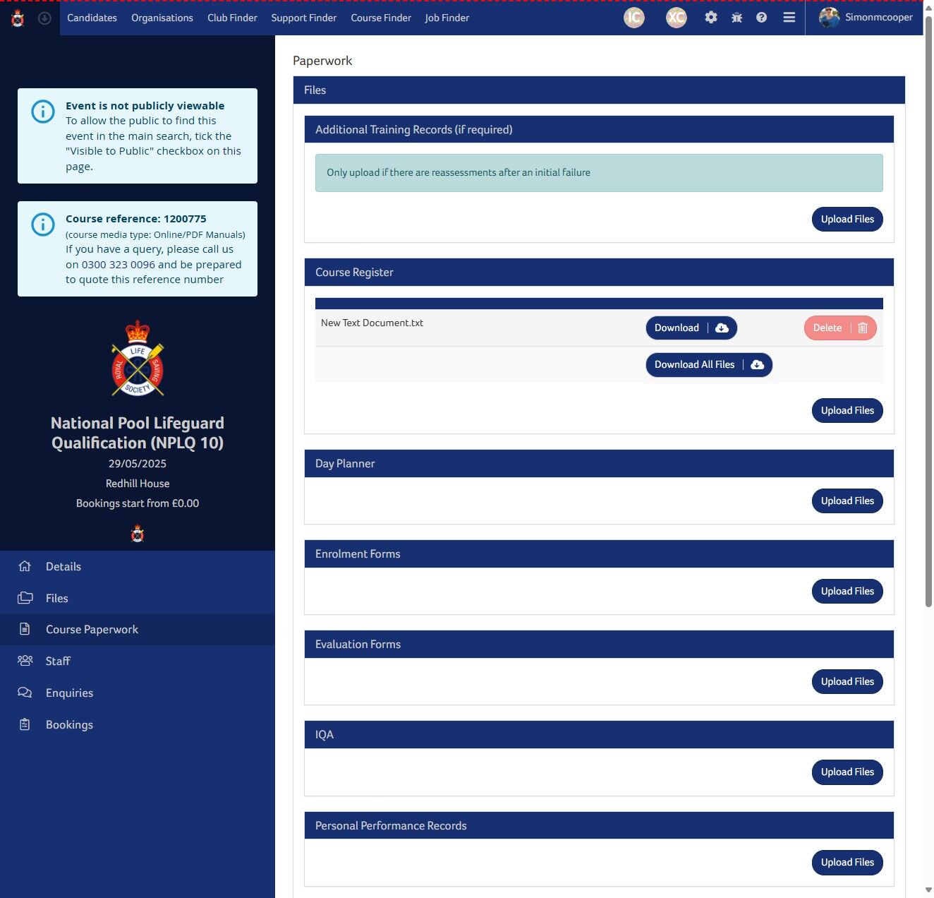 How To Upload Course Paperwork to Courses/Assessments