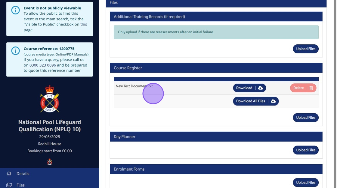 How To Upload Course Paperwork to Courses/Assessments