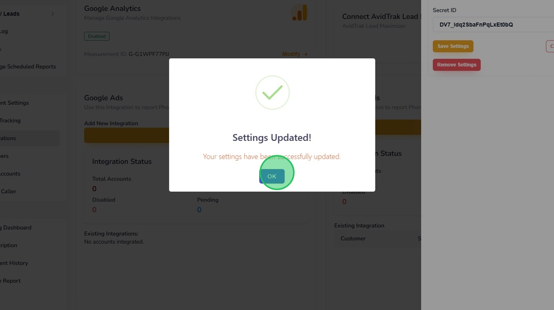 Google Analytics GA-4 Integration in AvidTrak