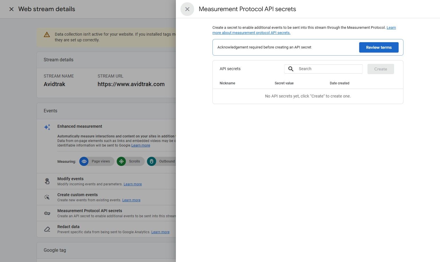 Google Analytics GA-4 Integration in AvidTrak