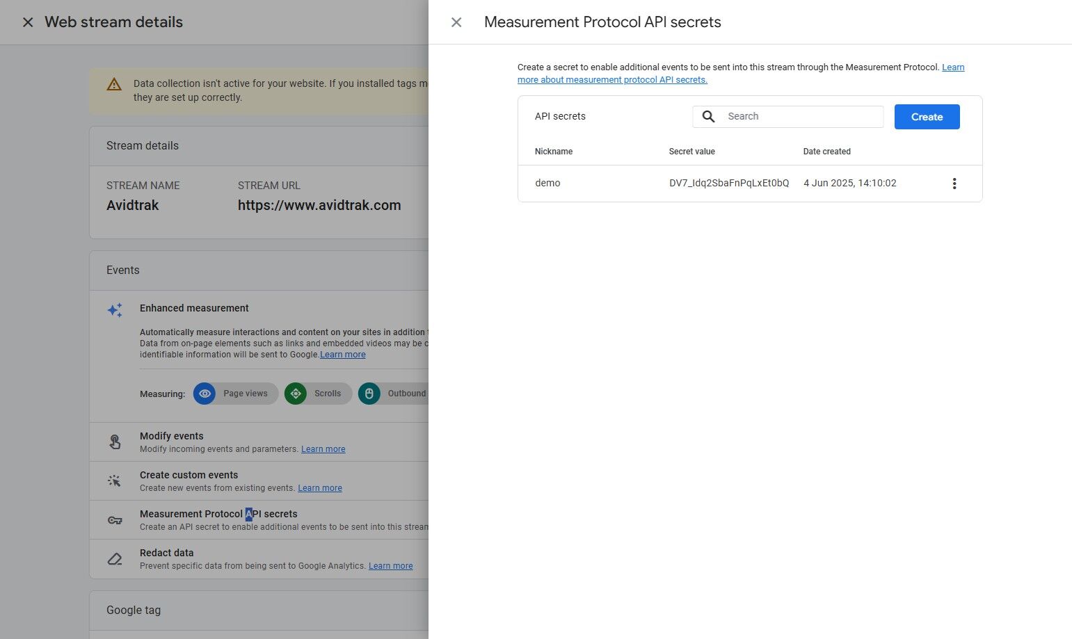 Google Analytics GA-4 Integration in AvidTrak