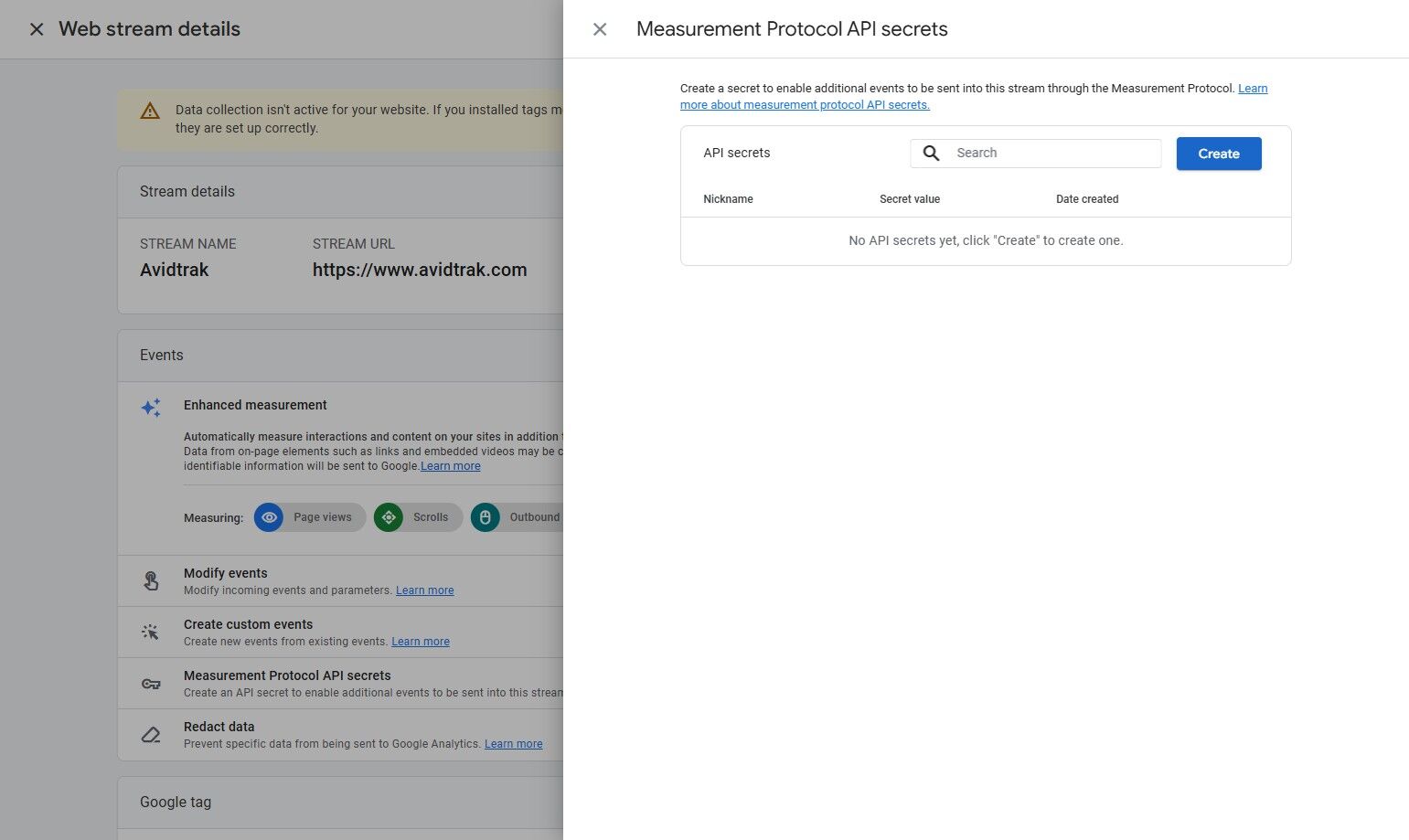 Google Analytics GA-4 Integration in AvidTrak