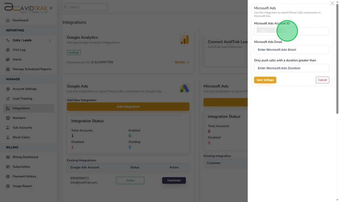 Microsoft Ads Integration