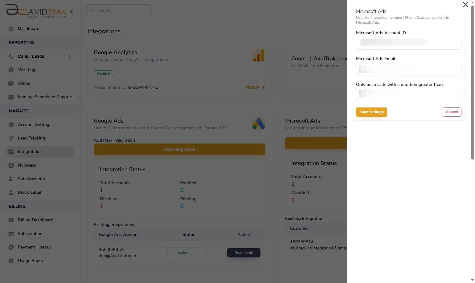 Microsoft Ads Integration