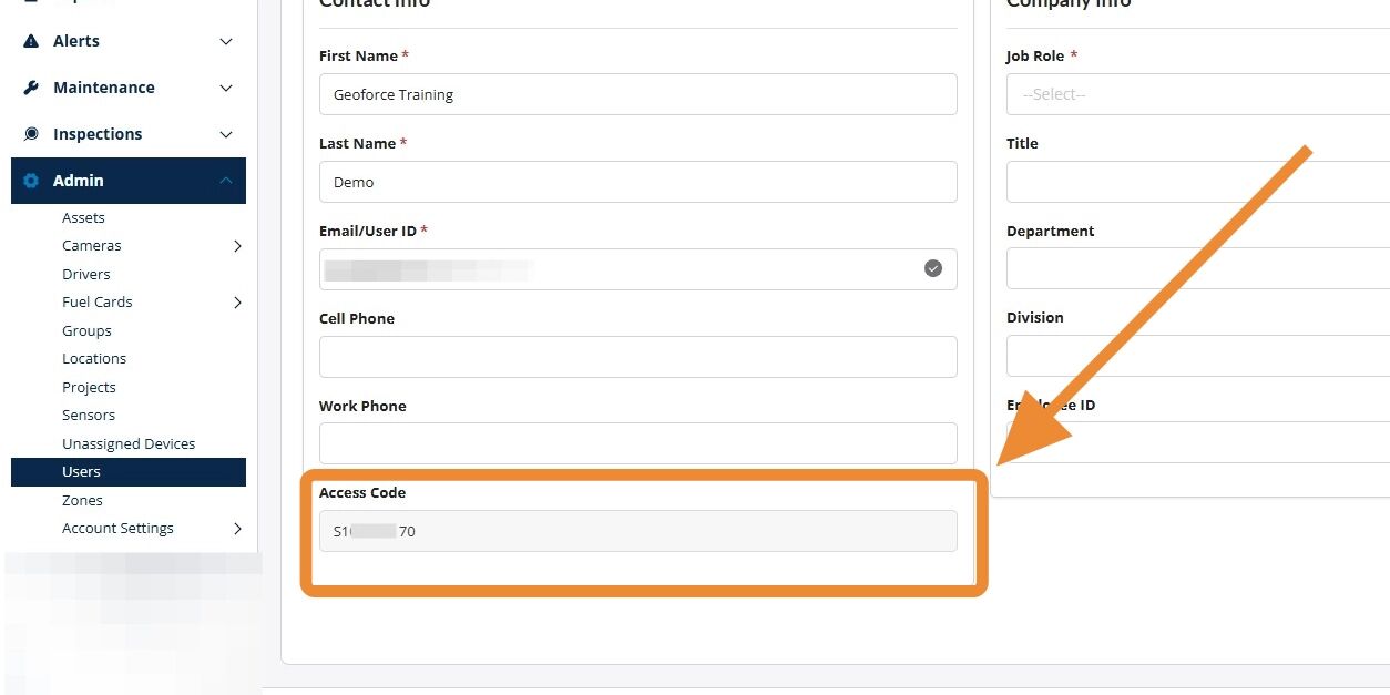Logging In with Access Code to the Ascend Mobile App – Geoforce