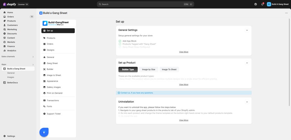 Open Build A Gangsheet App