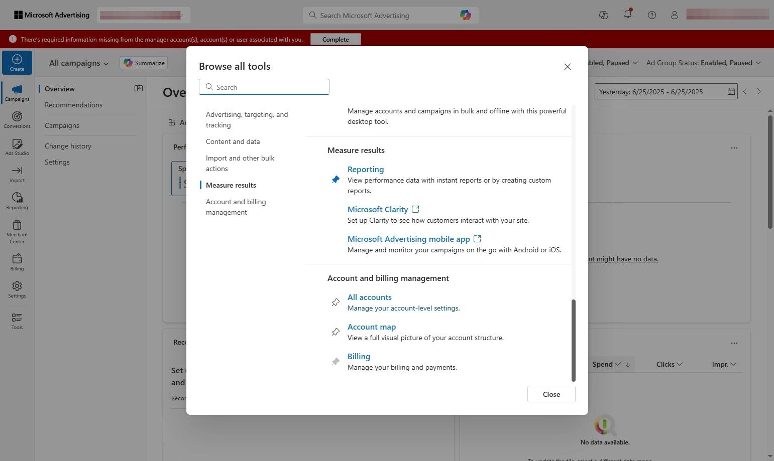Microsoft Ads Integration