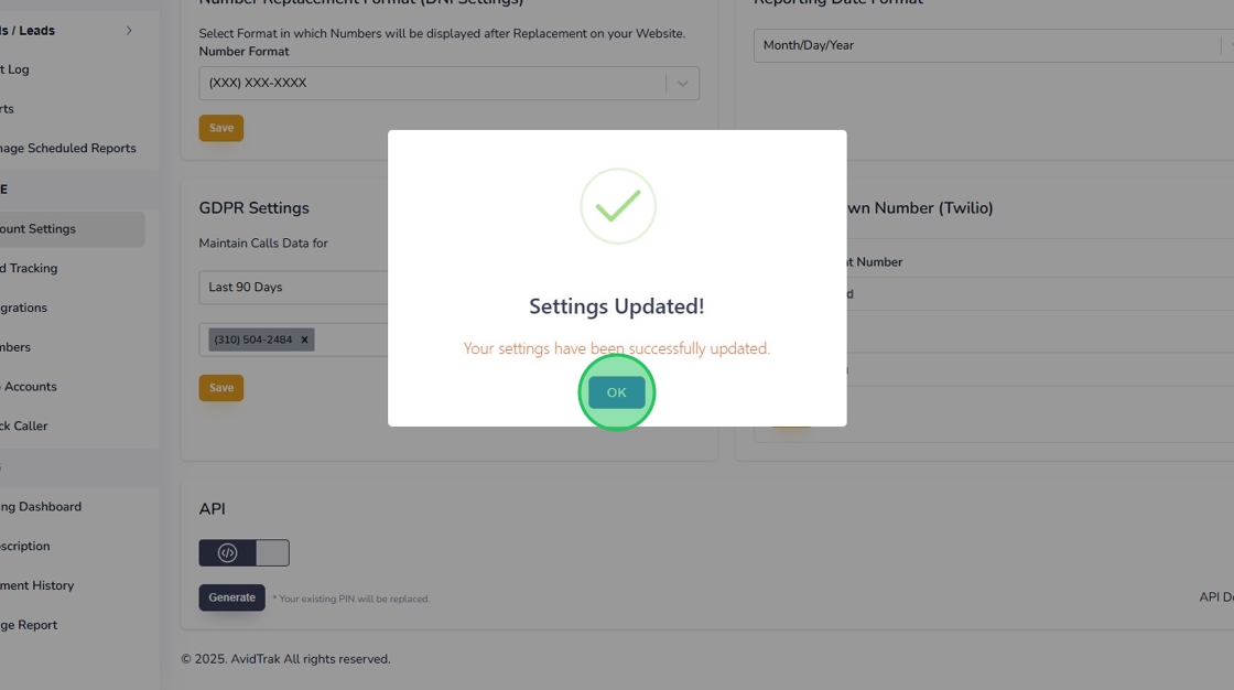 Custom Account Preferences