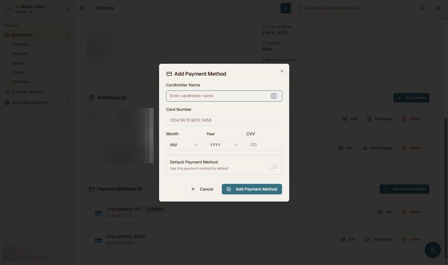 Payment Information Form