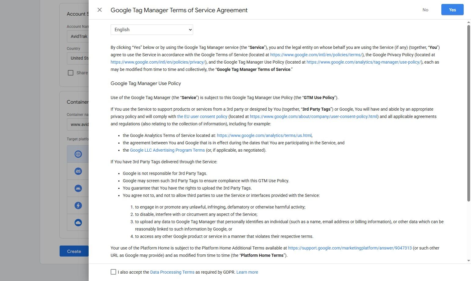 Setting Up Google Tag Manager Confirmation