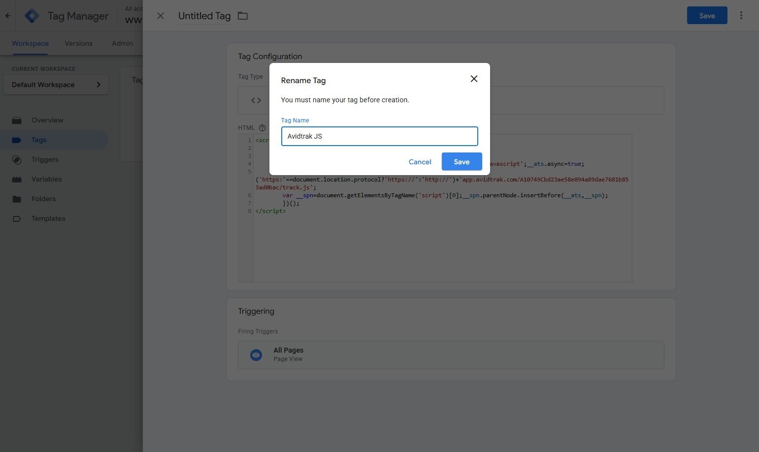 Setting Up Google Tag Manager JS