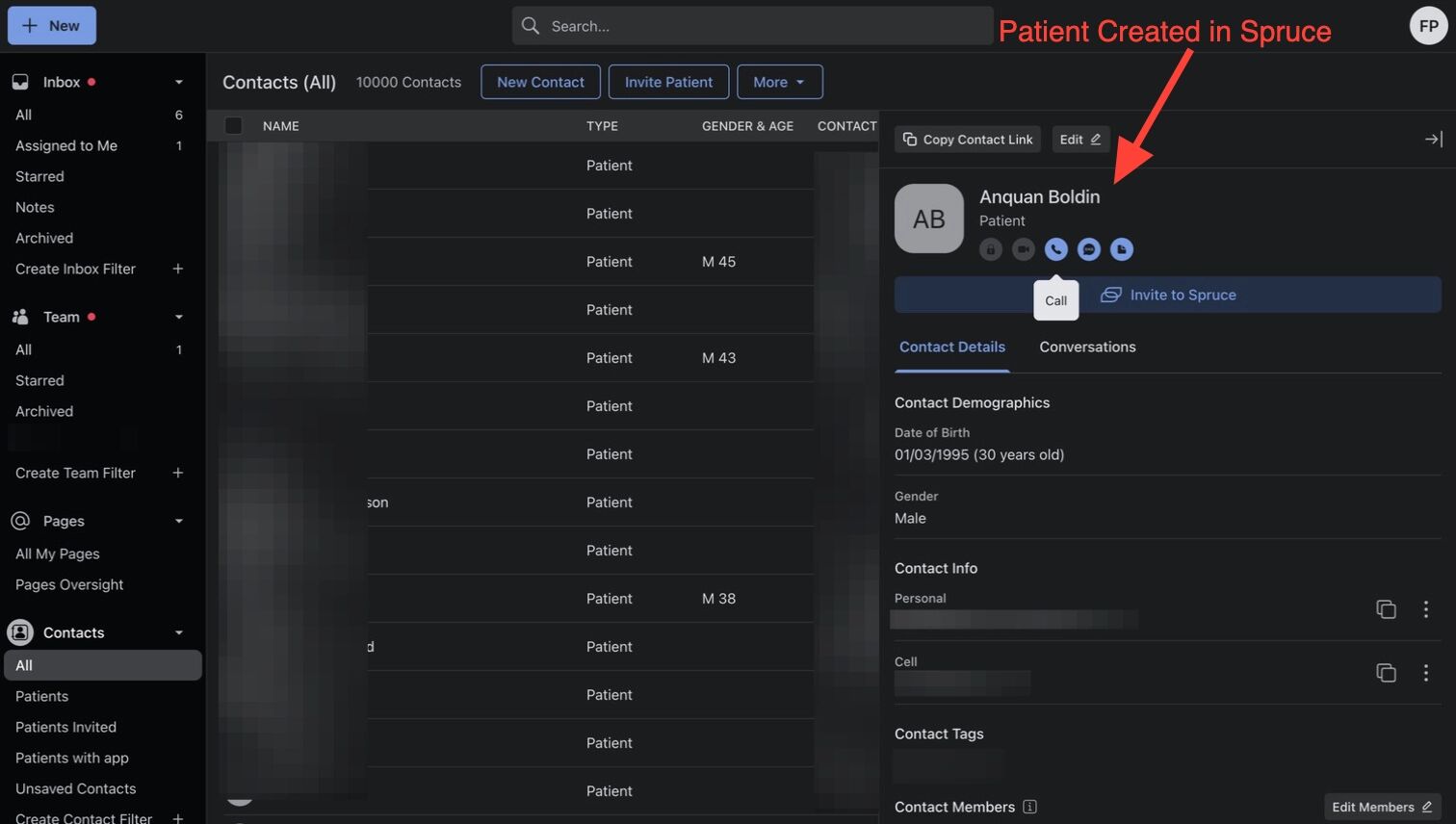 Call Patient Button