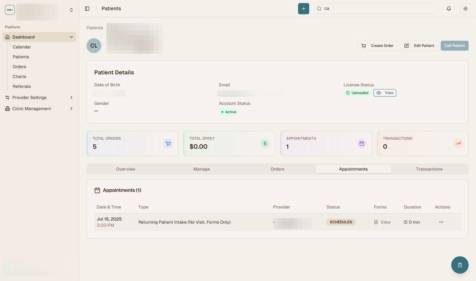 Appointment Selection