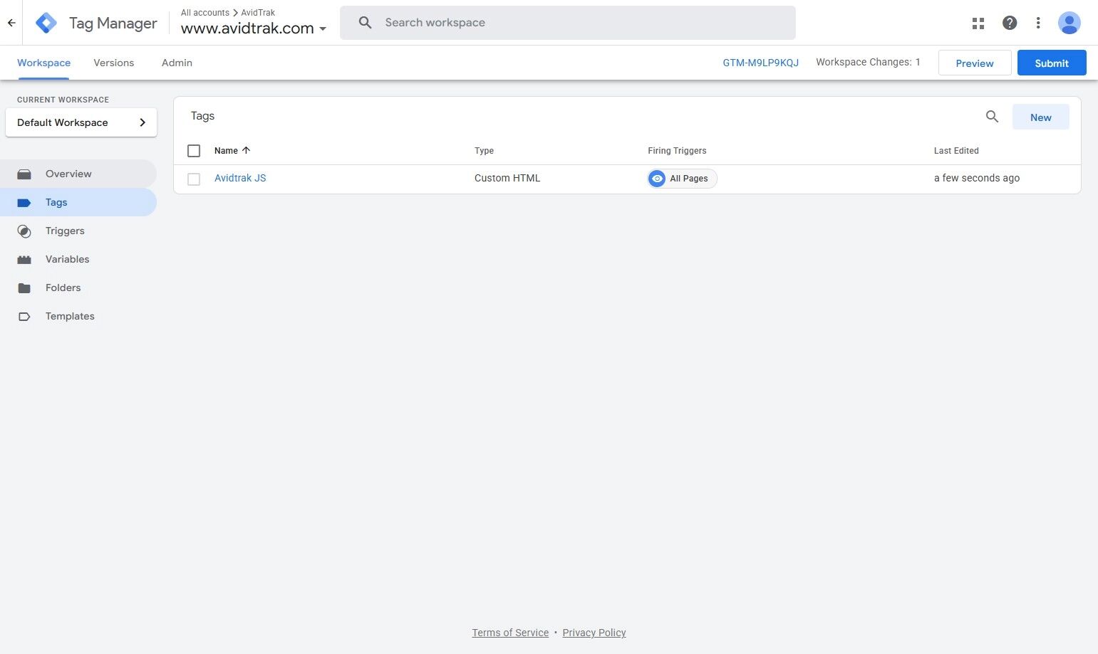 Overview Google Tag Manager