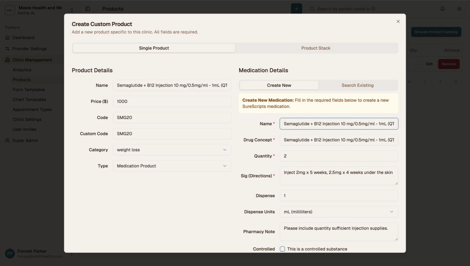 Medication Details Name