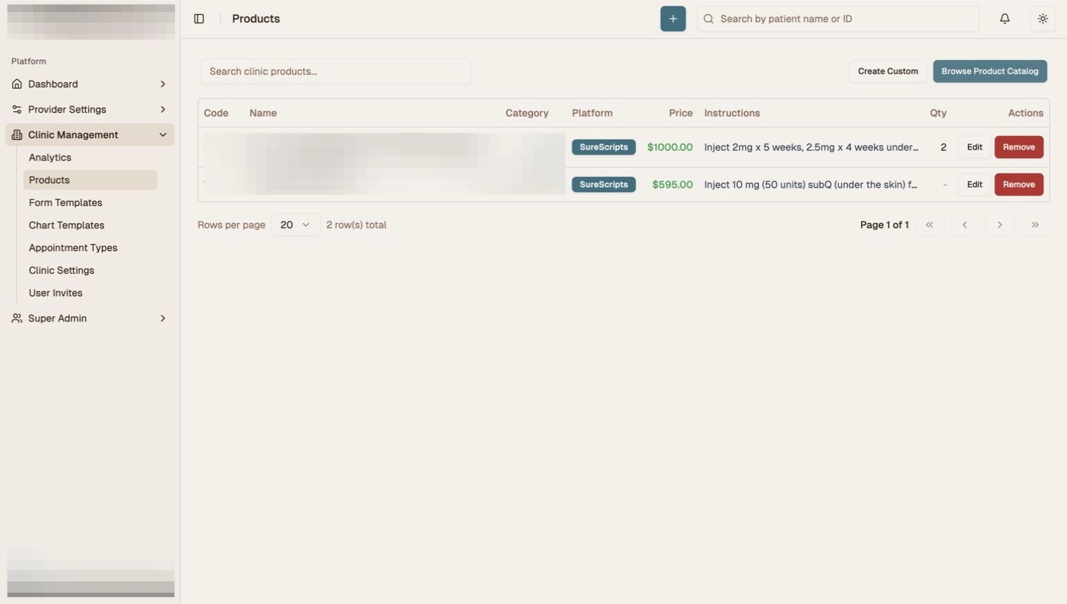 Browse Product Catalog