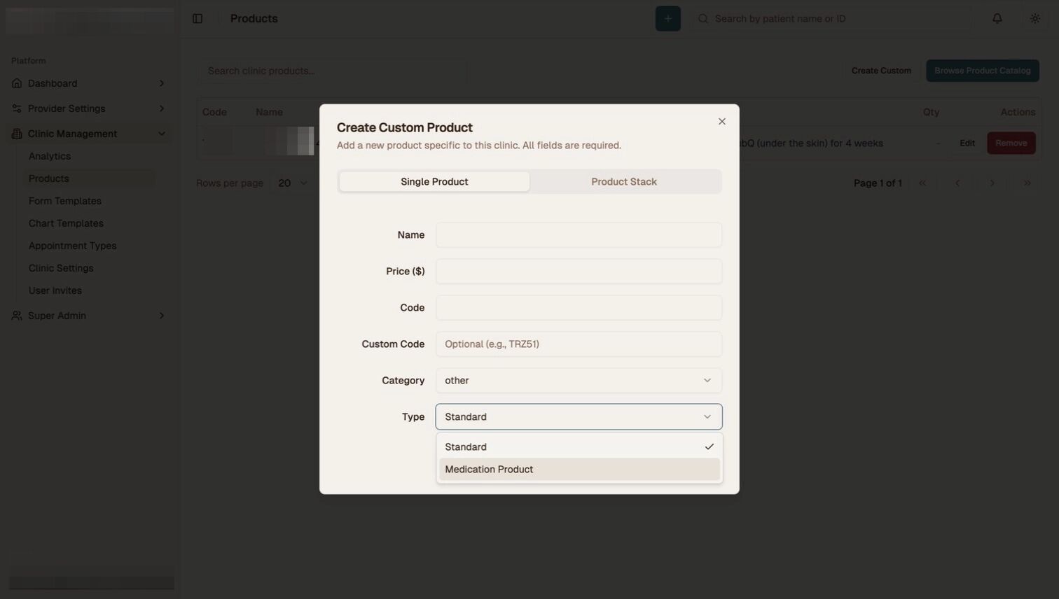 Medication Product Type