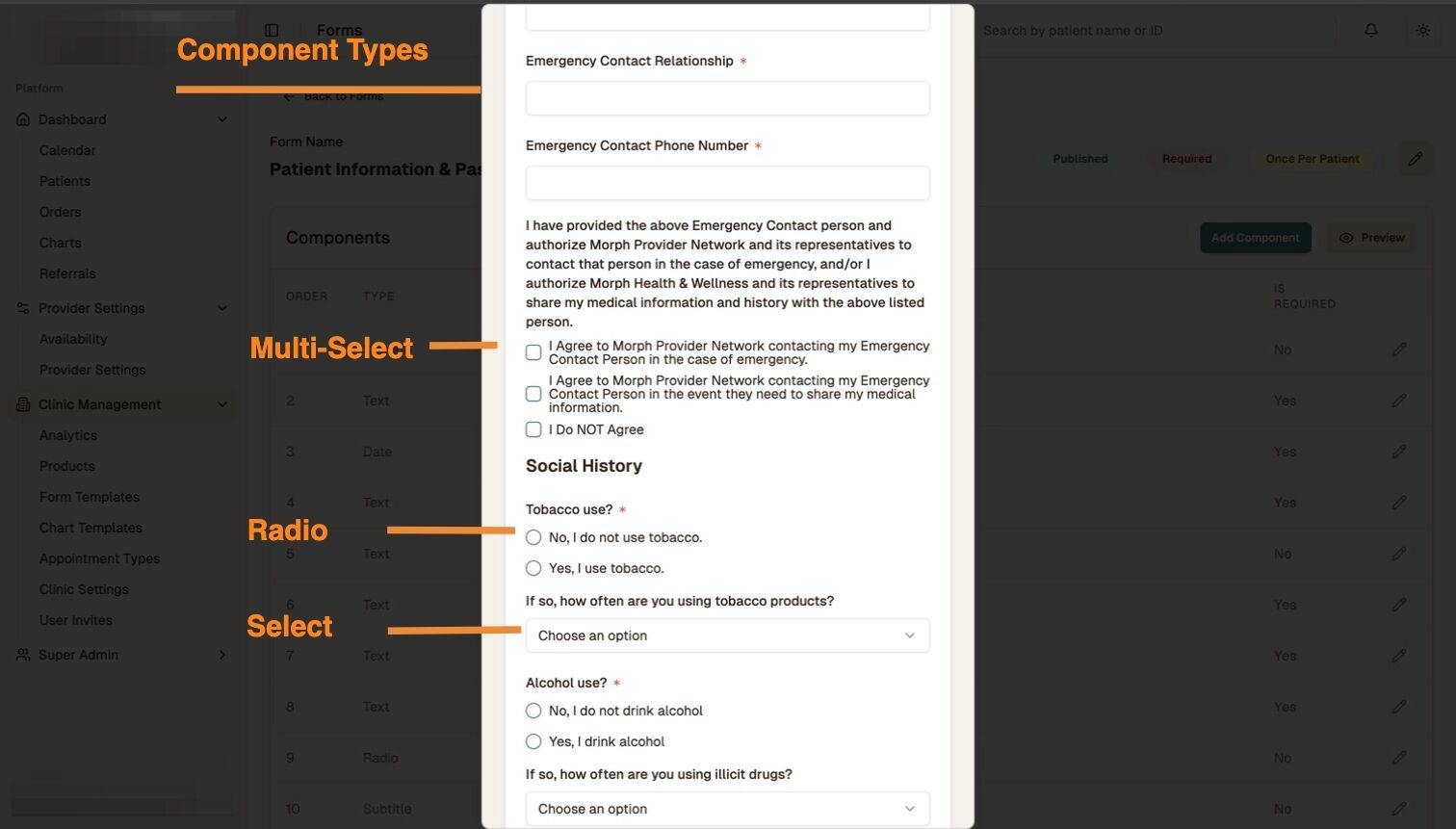 Selection Components Preview