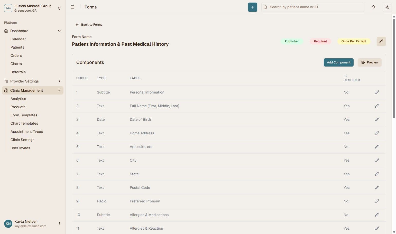 Preview Form