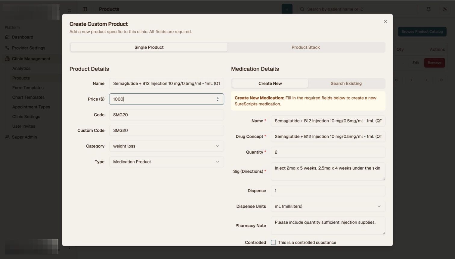 Product Price Field