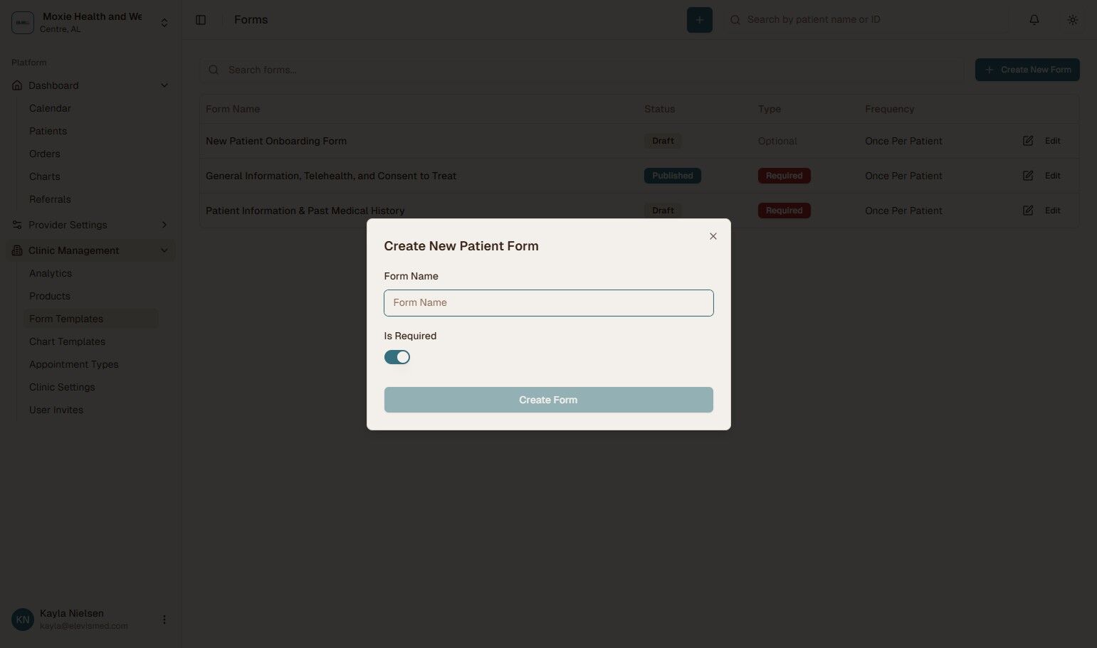Form Name Field