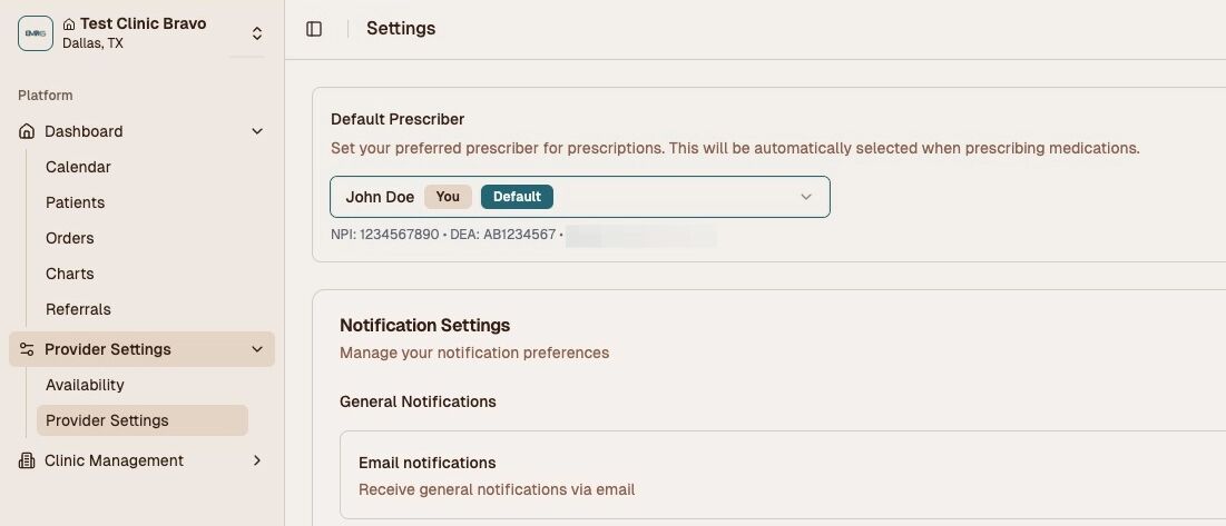 Default Prescriber