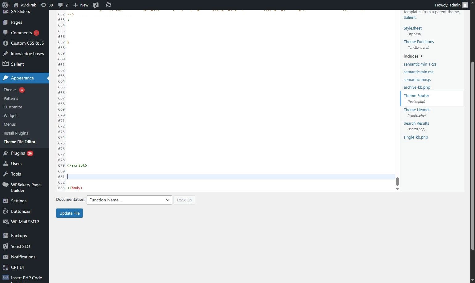 AvidTrak JavaScript finding