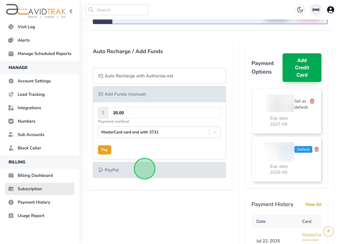 Cancel Your Subscription Package in AvidTrak