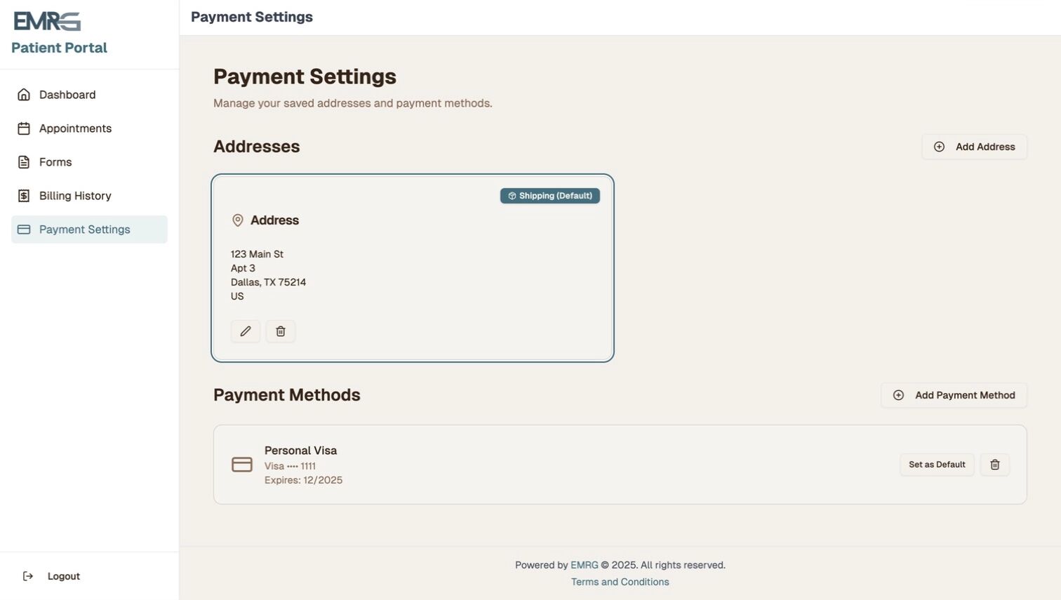 Payment Settings