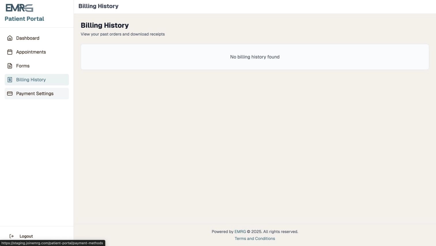 Billing History