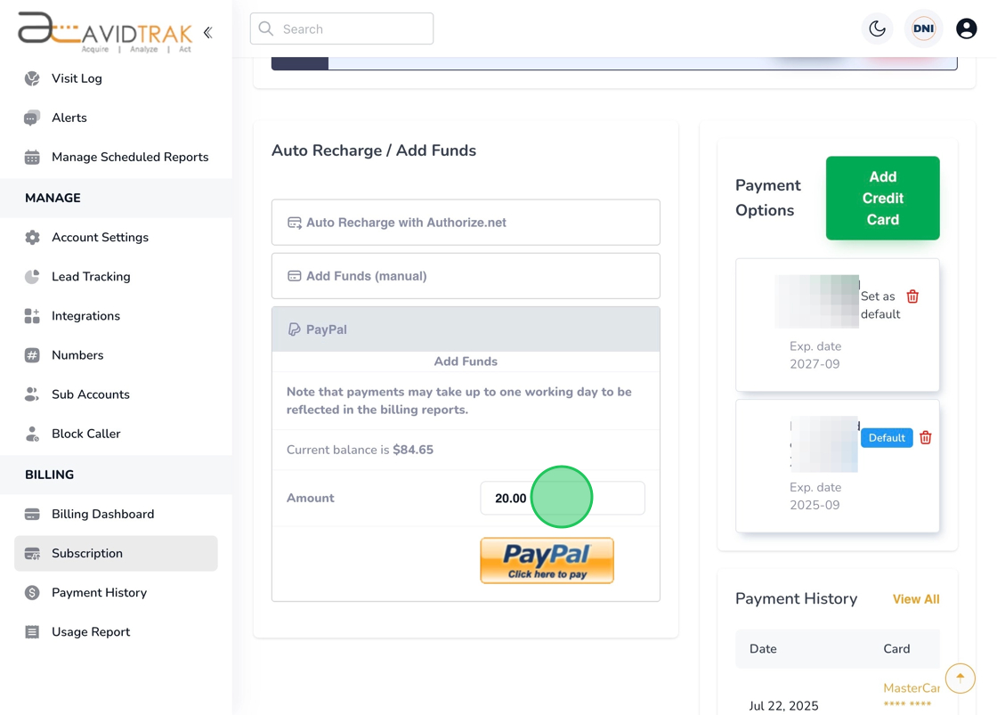 How To Add Credit Cards to Your AvidTrak Account.