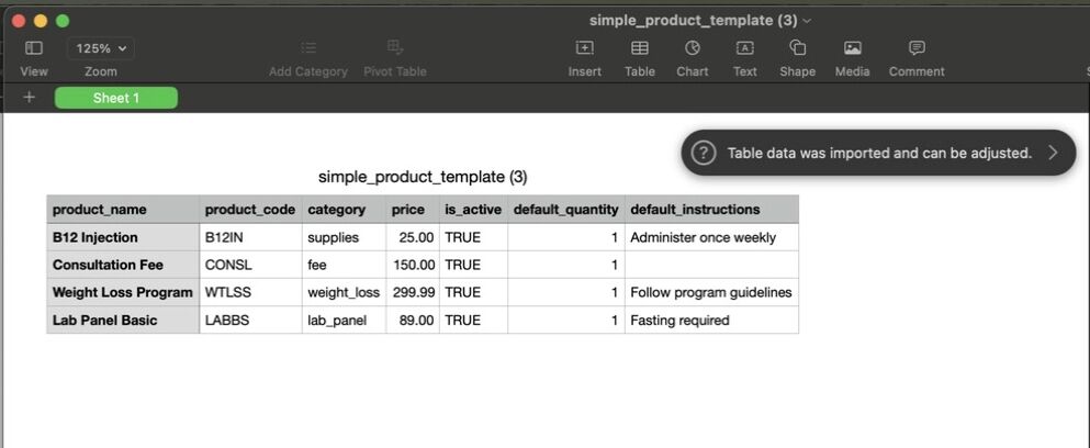Simple Product Fields