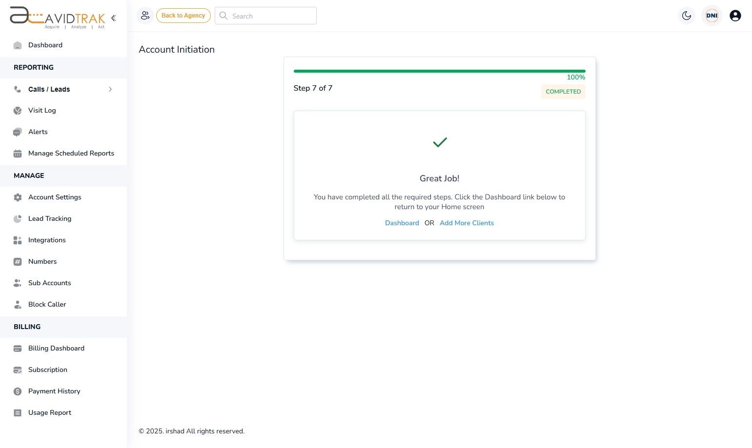 How to Set Up an AvidTrak Agency Account