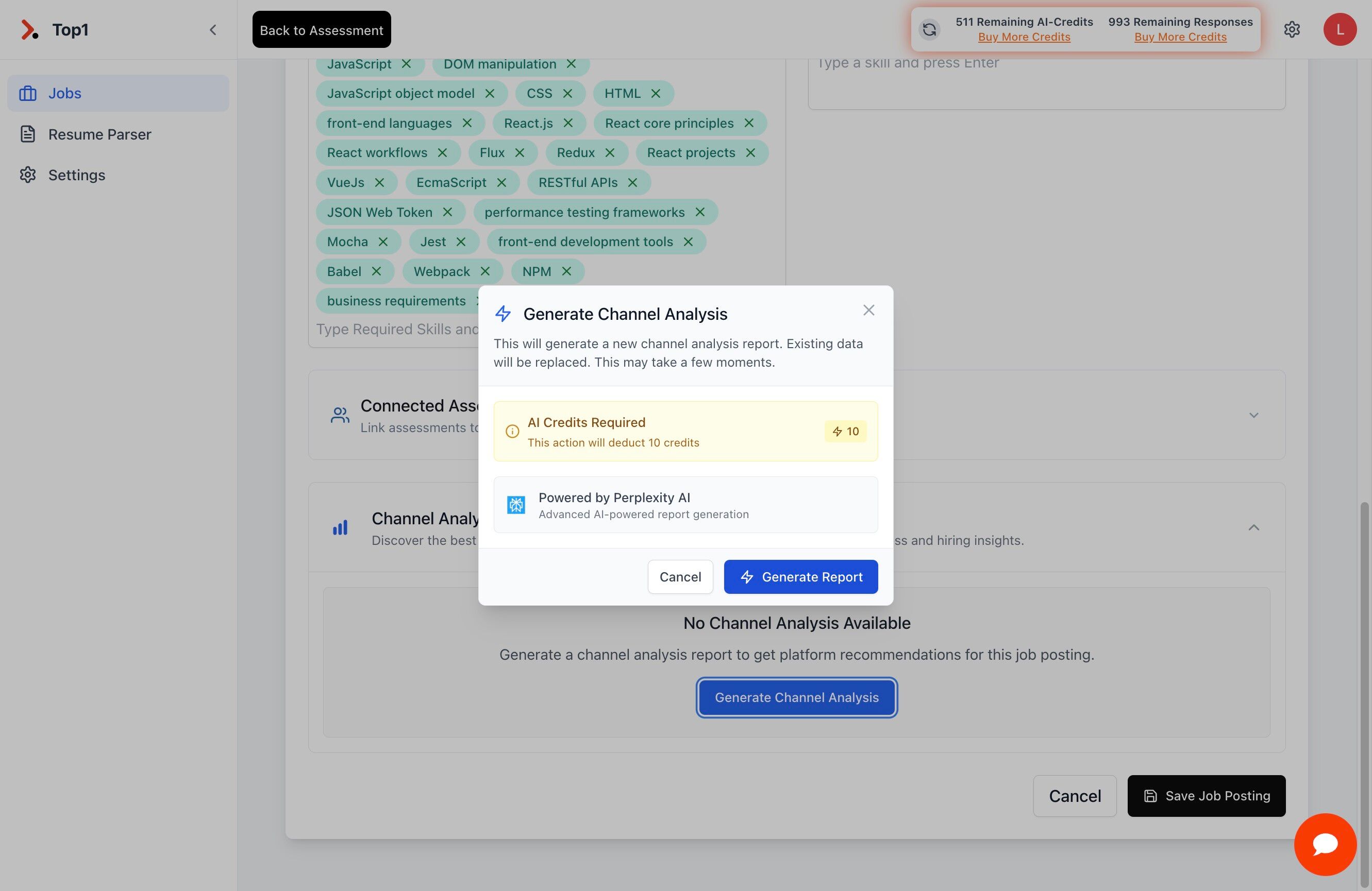 Click Generate Report