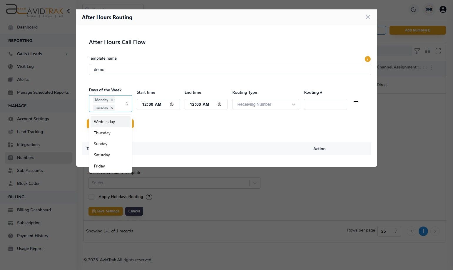 After Hours Call Forwarding