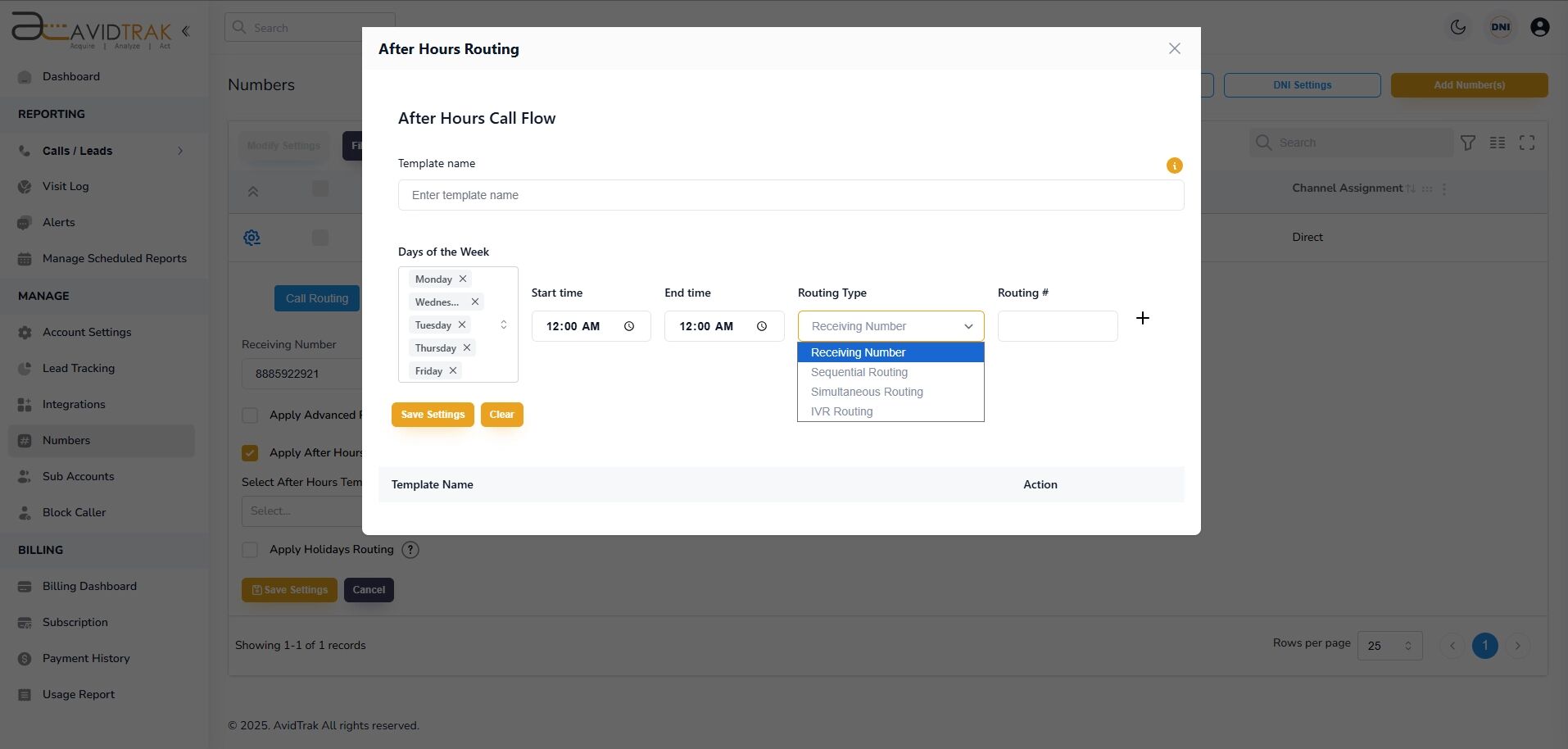 After Hours Call Forwarding