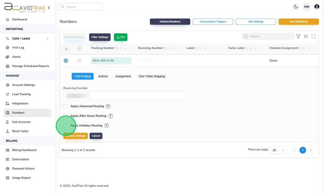 Holidays Routing Apply