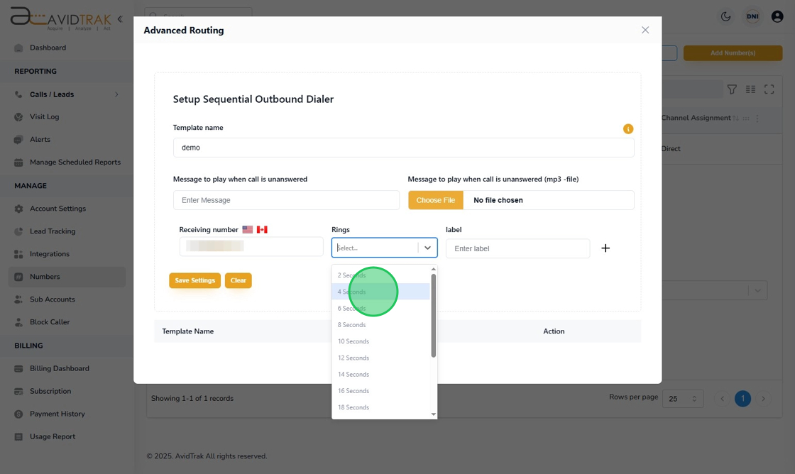 Sequential Outbound Dialer Template
