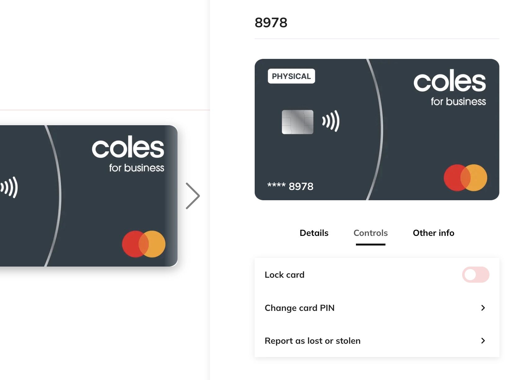 Lock card screenshot