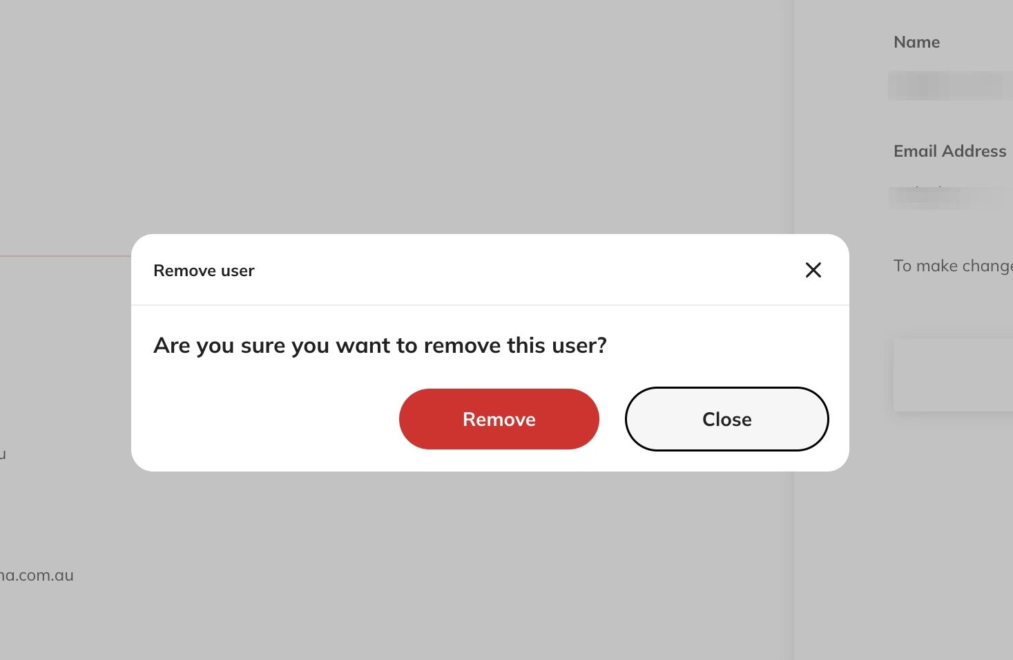 Remove user screenshot