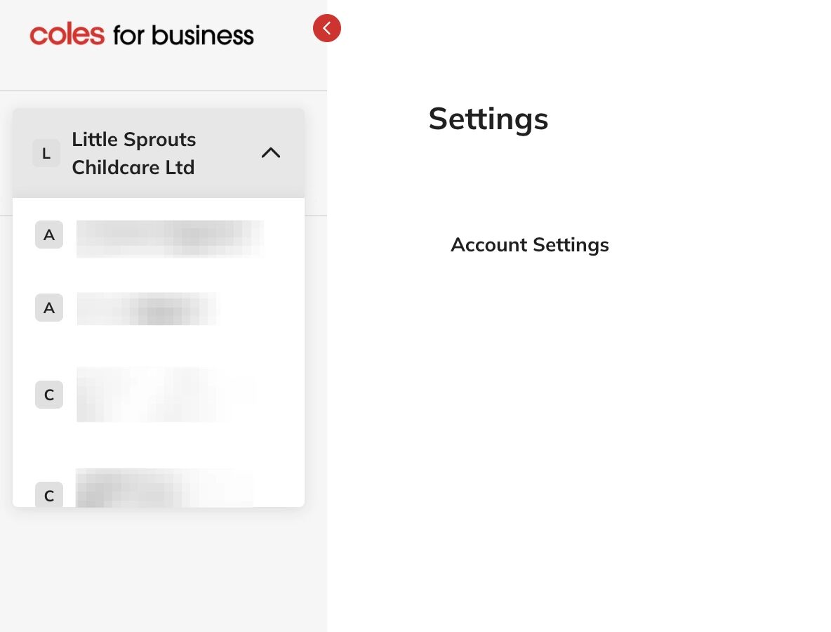 Switch accounts screenshot