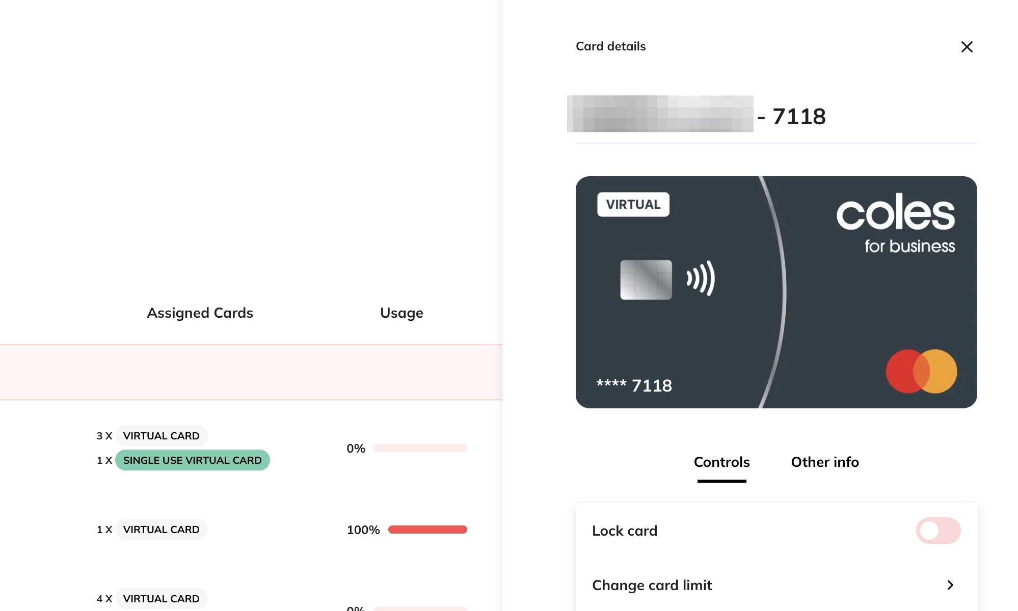 Lock card screenshot
