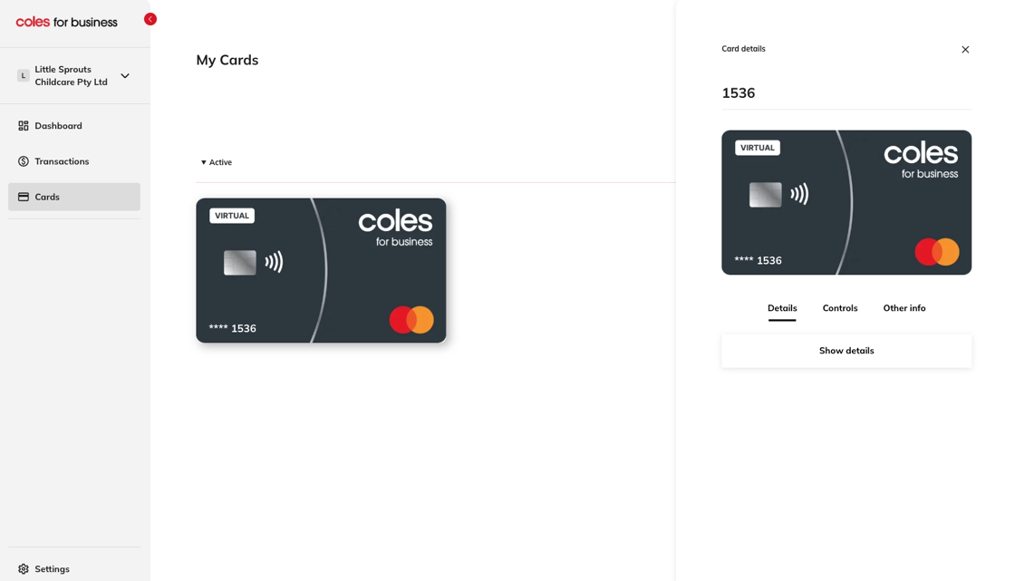 Coles Roster App How do I activate my Coles for Business physical card? (Web App)