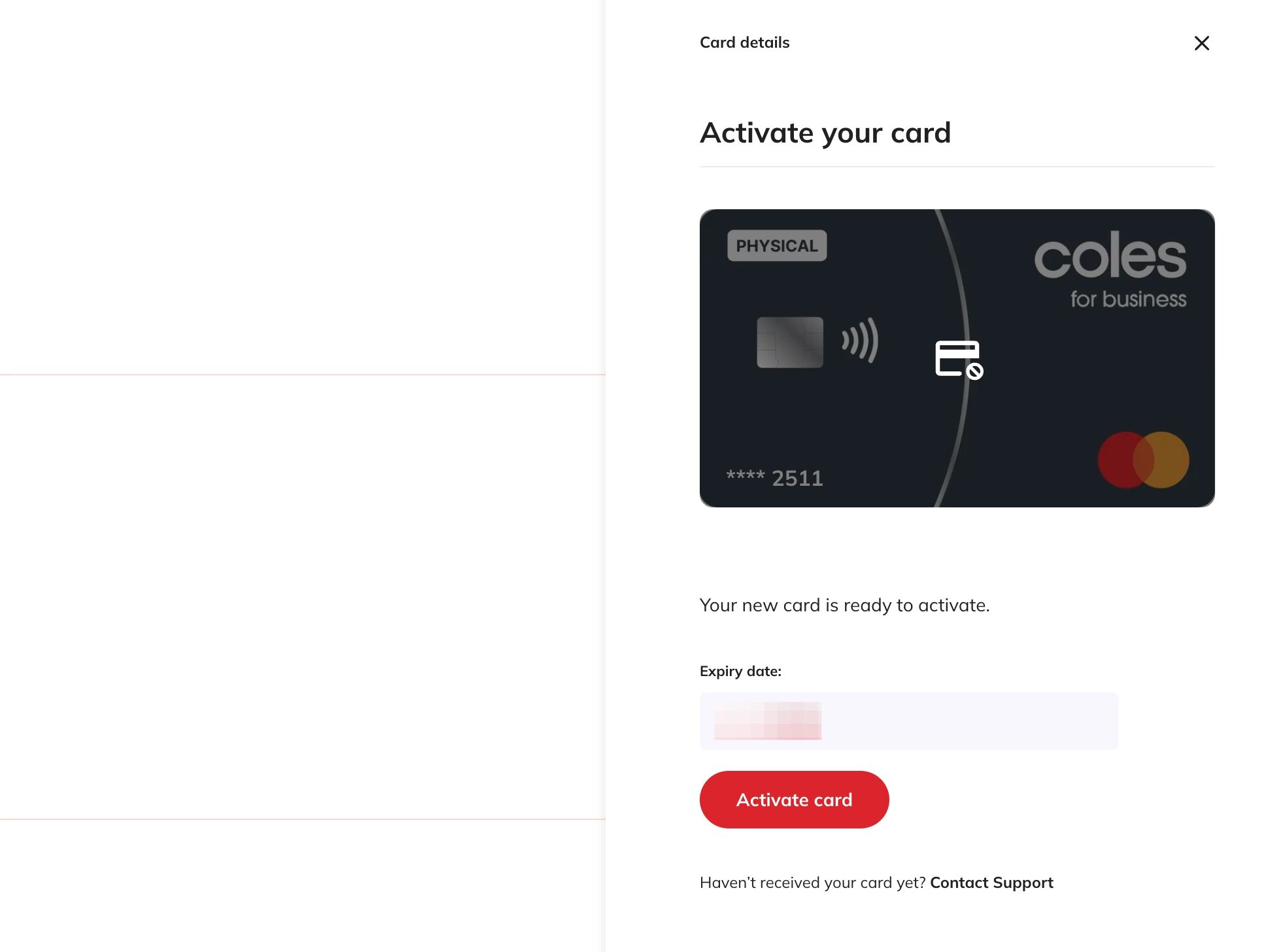 Activate card
